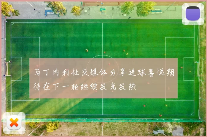 马丁内利社交媒体分享进球喜悦期待在下一轮继续发光发热